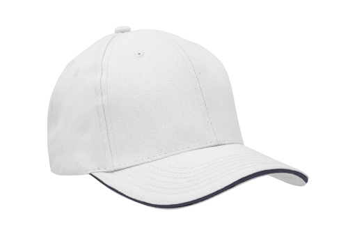 Czapka 6-panelowa Headwear typu sandwich biały navy.jpg