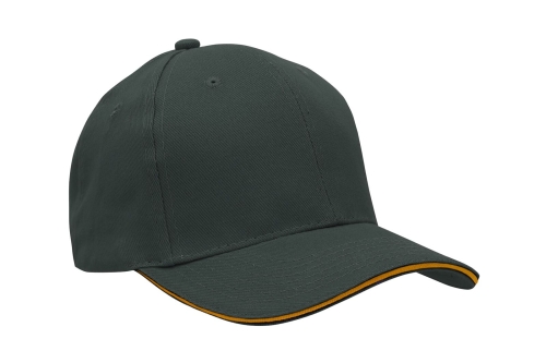 Czapka 6-panelowa Headwear typu sandwich butelkowy złoty.jpg
