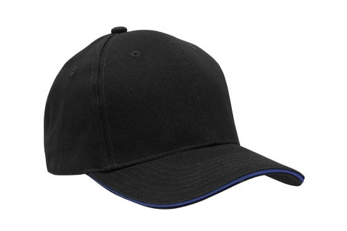 Czapka 6-panelowa Headwear typu sandwich czarny royal.jpg