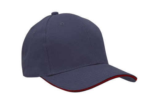 Czapka 6-panelowa Headwear typu sandwich navy czerwony.jpg