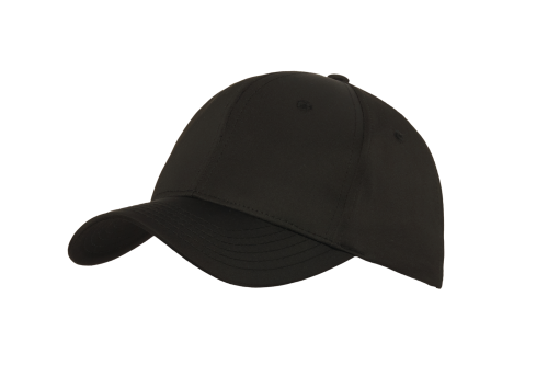 Czapka 6-panelowa z daszkiem z bawełny spieranej Headwear black.png