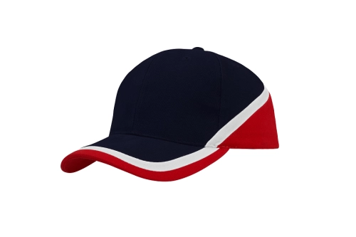 Czapka z daszkiem 3-kolorowa Headwear 4026 navy biały czerwony.png