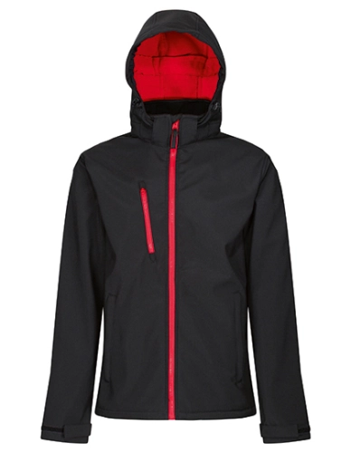 Kurtka softshell 3-warstwowa z kapturem Regatta Venturer black classic red.jpg