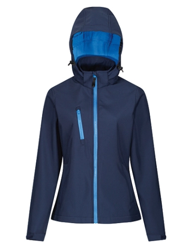 Kurtka softshell damska 3-warstwowa z kapturem Regatta Venturer navy french blue.jpg