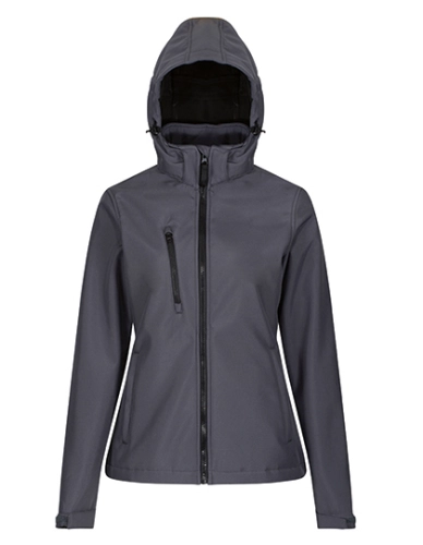 Kurtka softshell damska 3-warstwowa z kapturem Regatta Venturer seal grey black.jpg