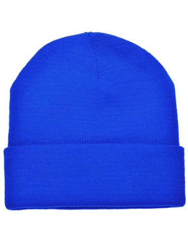 Czapka zimowa z dzianiny akrylowej Printwear royal blue.jpg