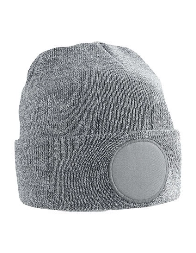 Czapka zimowa z miejscem do znakowania Beachfield heather grey.jpg