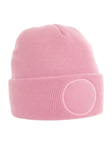 Czapka zimowa z miejscem do znakowania Beachfield dusty pink.jpg