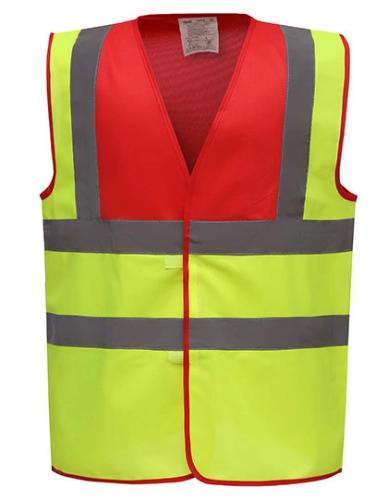 Kamizelka odblaskowa Yoko Fluo red yellow.jpg