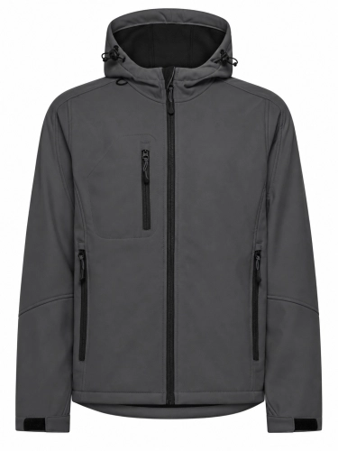 Kurtka softshell męska z kapturem Windstorm graphite1.jpg