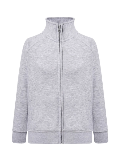 Dziecięca bluza rozpinana ze stójką JHK Kid Full Zip kolor ash melange.jpg