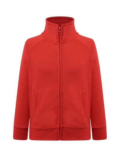 Dziecięca bluza rozpinana ze stójką JHK Kid Full Zip kolor red.jpg