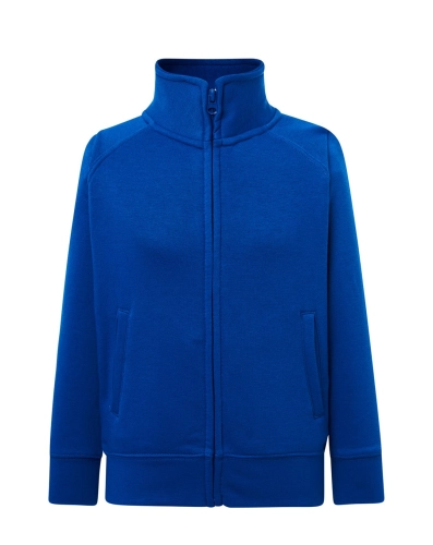 Dziecięca bluza rozpinana ze stójką JHK Kid Full Zip kolor royal blue.jpg